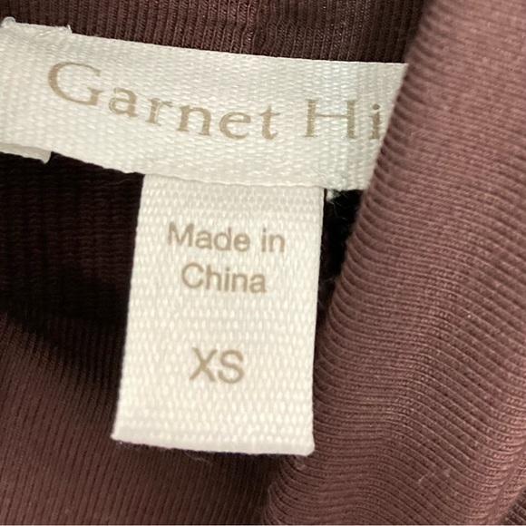 Garnet Hill Turtleneck Midi Dress Women’s Size XS Terry Knit Waist Tie Stretch - Picture 8 of 9